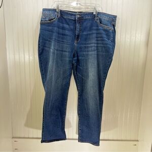 Kit from the Kloth Catherine Boyfriend Jeans Dark Wash Plus Size 24W